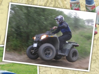 quad in de lucht