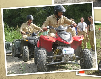 rode quad en groene quad